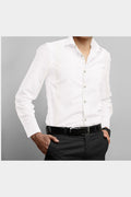 Blackdobby Men’s White Cotton Chambray Shirt – That Speaks Confidence