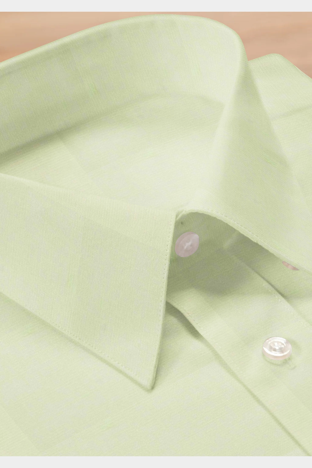 MEN LINEN RICH SHIRT SILHOUETTE - PISTA GREEN