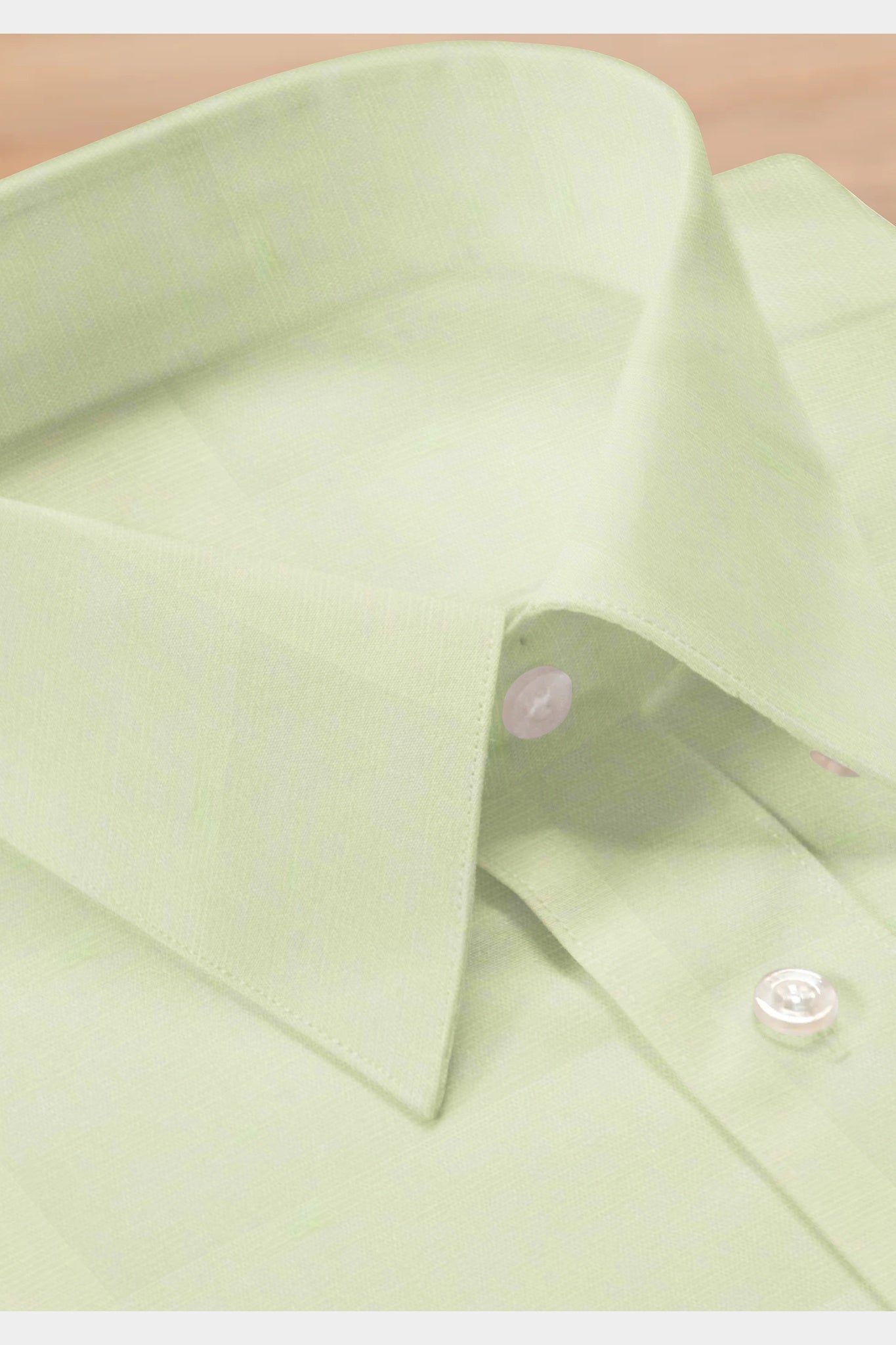 MEN LINEN RICH SHIRT SILHOUETTE - PISTA GREEN