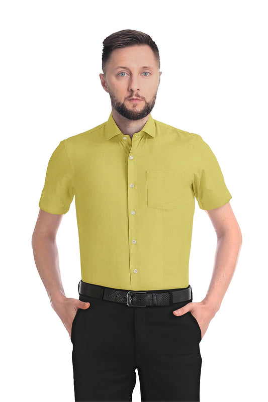 Premium Imported belgian Linen Mill Made solid Fabric Yellow  Pre Cut - Blackdobby  # #