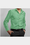 Blackdobby Men’s Cotton Linen Shirt – Teal Green