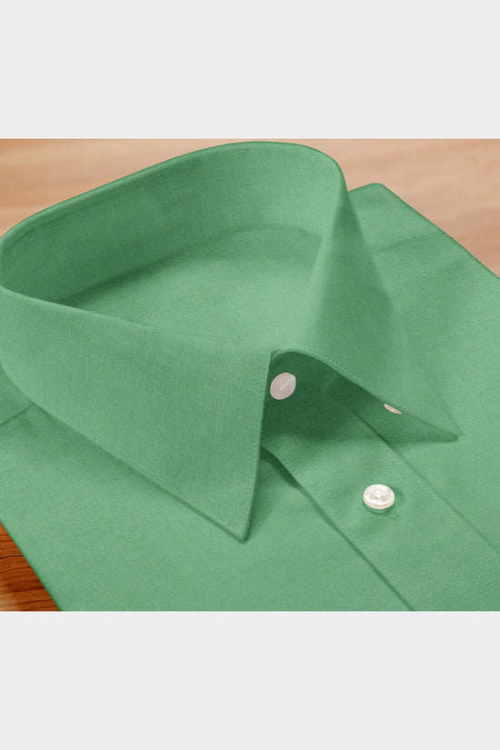 Blackdobby Men’s Cotton Linen Shirt – Teal Green