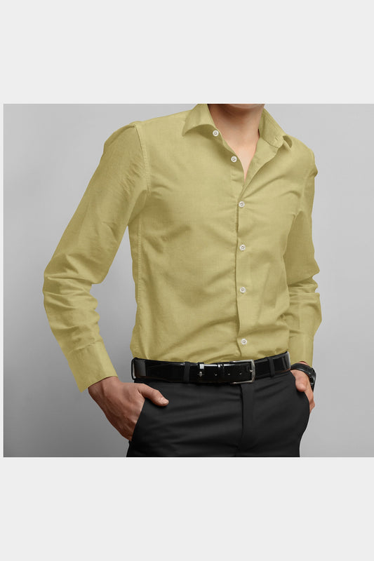 Blackdobby Men’s Cotton Linen Shirt – DOB Beige