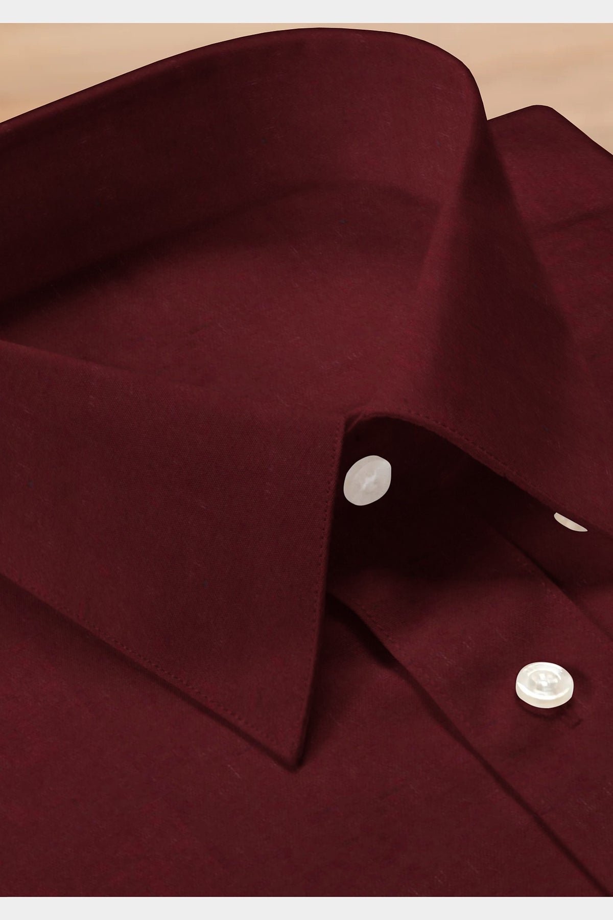 MEN LINEN RICH SHIRT VEIL FOR THE SKIN - MAROON