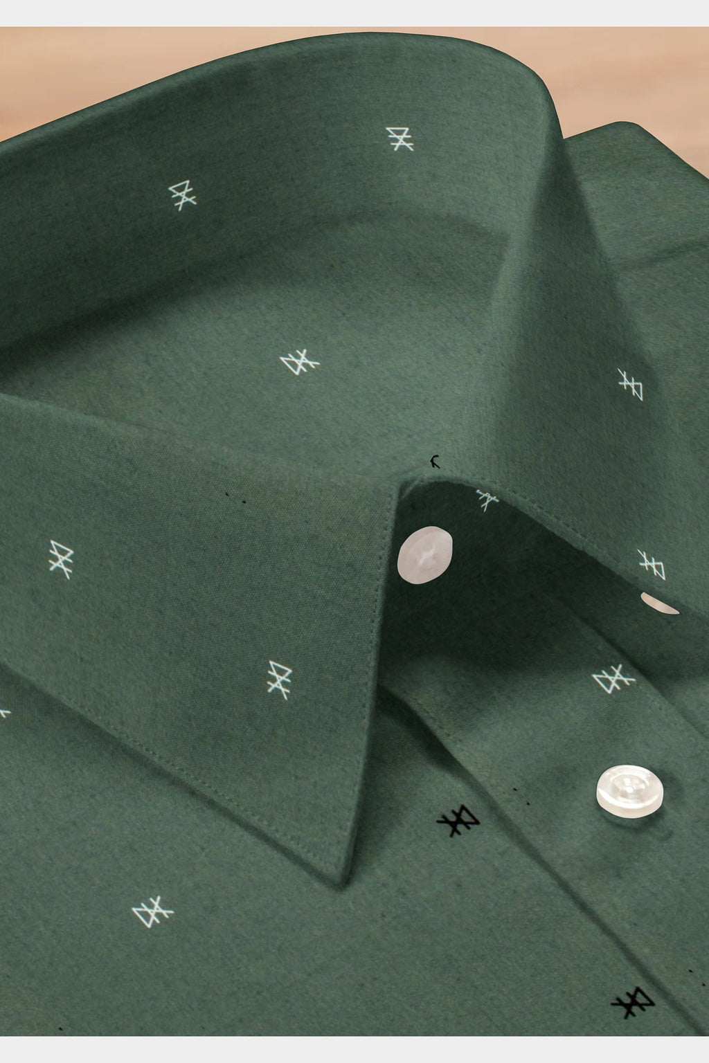 Blackdobby Men’s Dot Geo Print Shirt – Hundo Edition in Sea Green