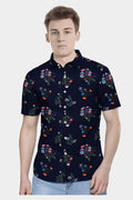 MEN'S  CLASSIC FIT FLORAL PRINT SHIRT – DIVINE NAVY