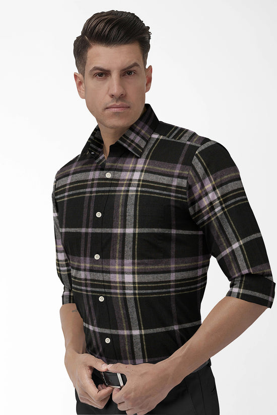 Premium 100% Pure Cotton Twill Checks Mill Made Fabric-BDRTCK-81-Pre Cut - Blackdobby  # #