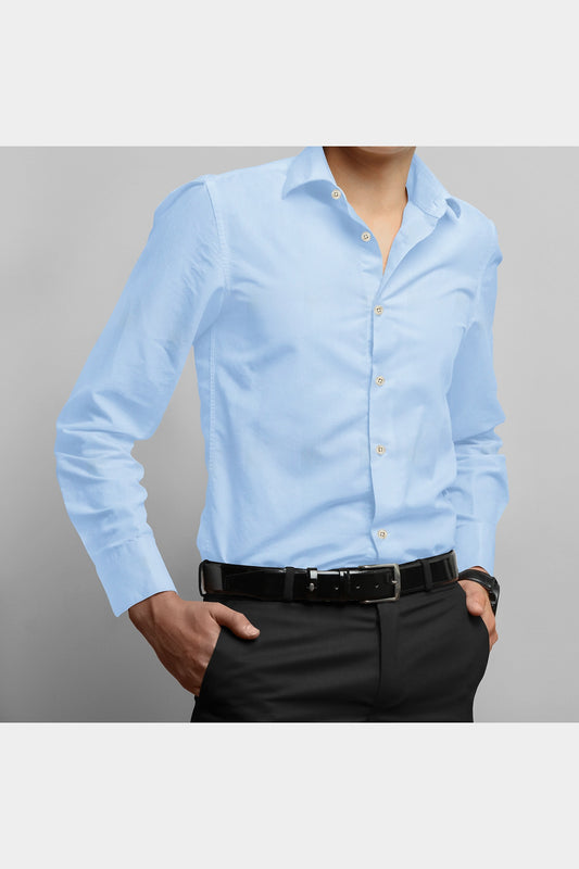 BLACKDOBBY PREMIUM SATIN SHIRT – TORSKIN LIGHT BLUE