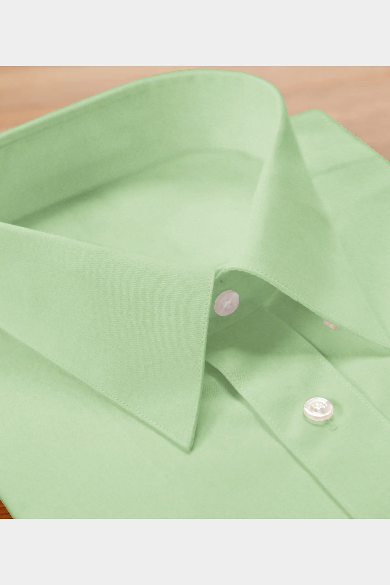 PREMIUM PURE COTTON SATIN SHIRT HOLAND- PASTEL GREEN