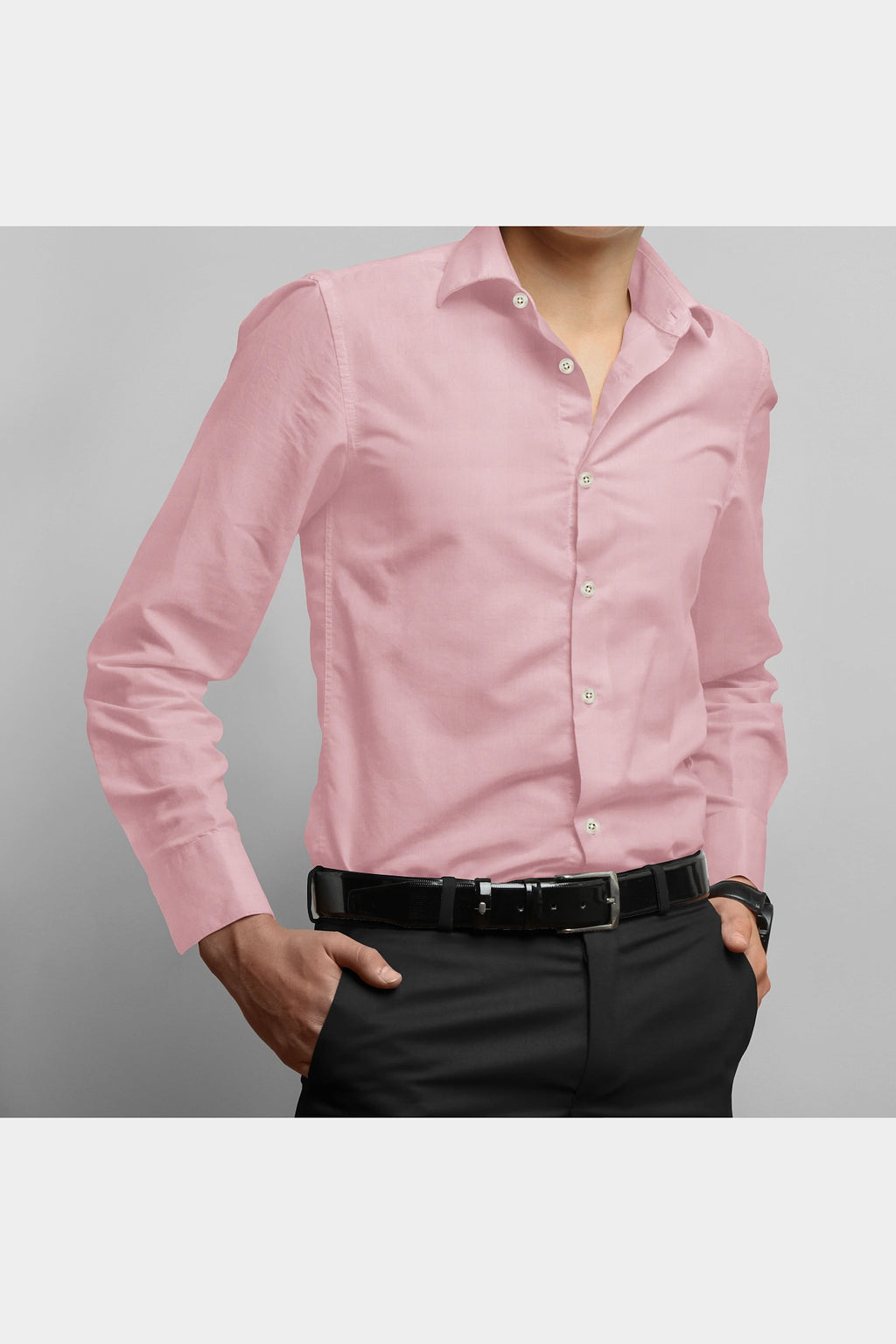BLACKDOBBY PREMIUM GIZA COTTON SATIN SHIRT – COMO PEACH