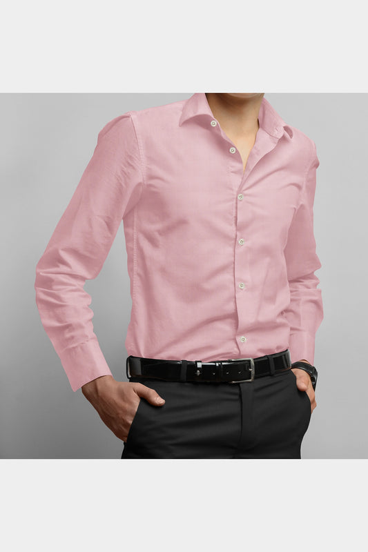 BLACKDOBBY PREMIUM GIZA COTTON SATIN SHIRT – COMO PEACH
