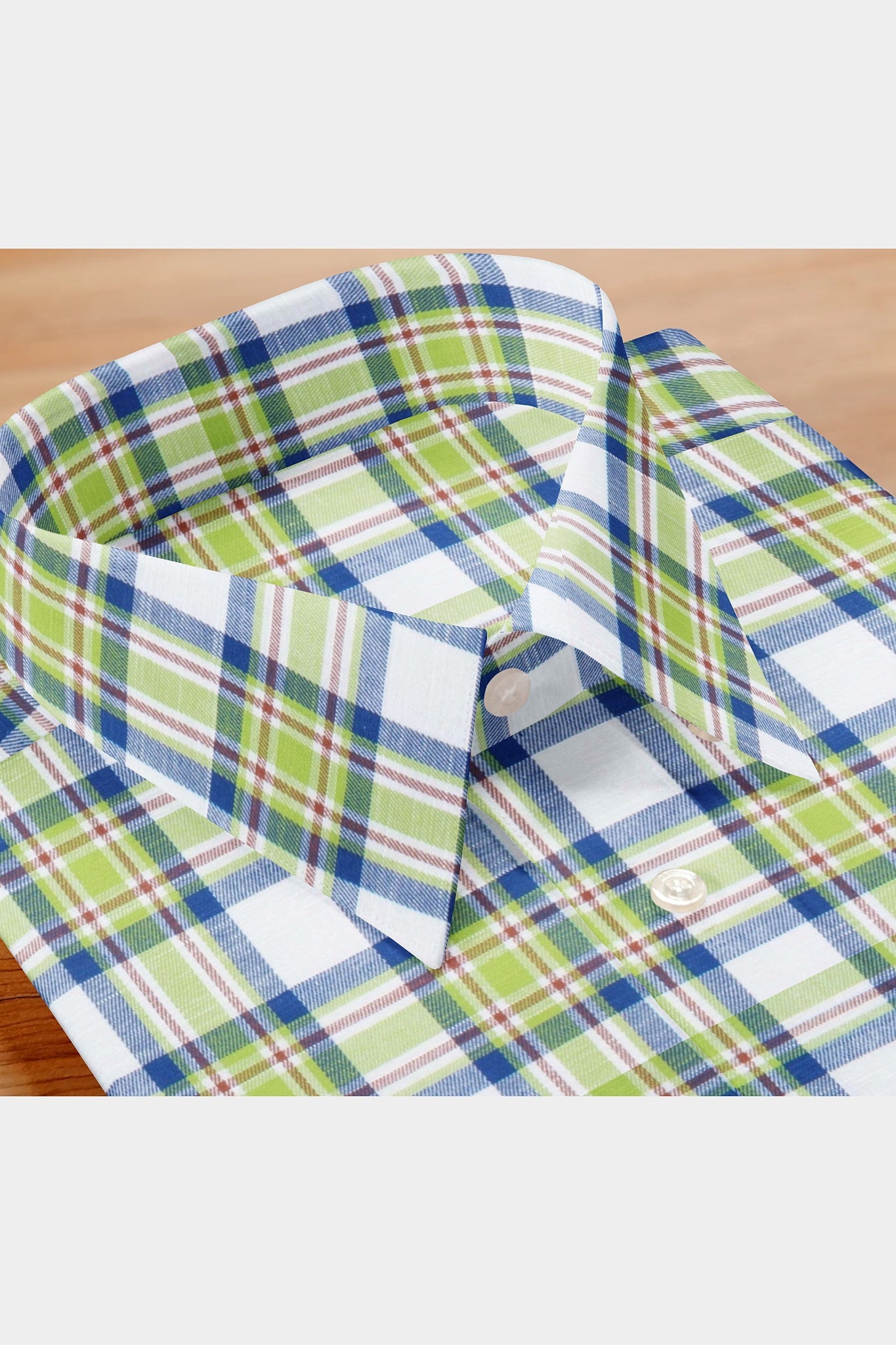 Blackdobby Men’s Premium Cotton Tattersall Check Shirt – Green