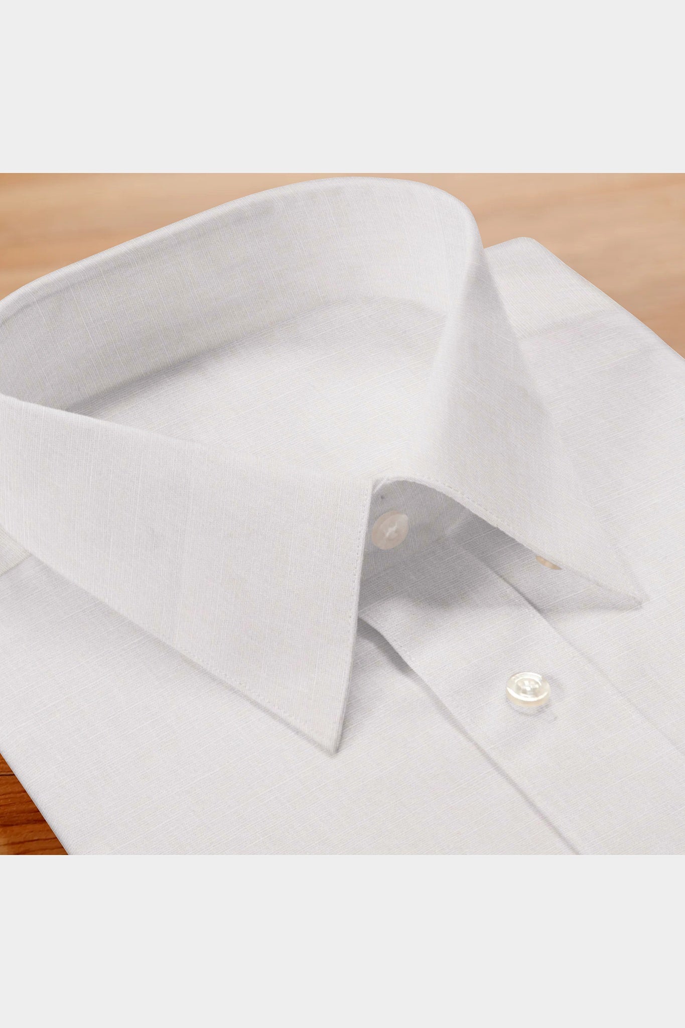 Blackdobby Men’s Cotton-Linen Shirt – Pure White