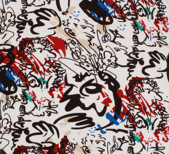 Premium Original Abstract Printed Rayon /Viscose Fabric-BDR-272 - Blackdobby  # #
