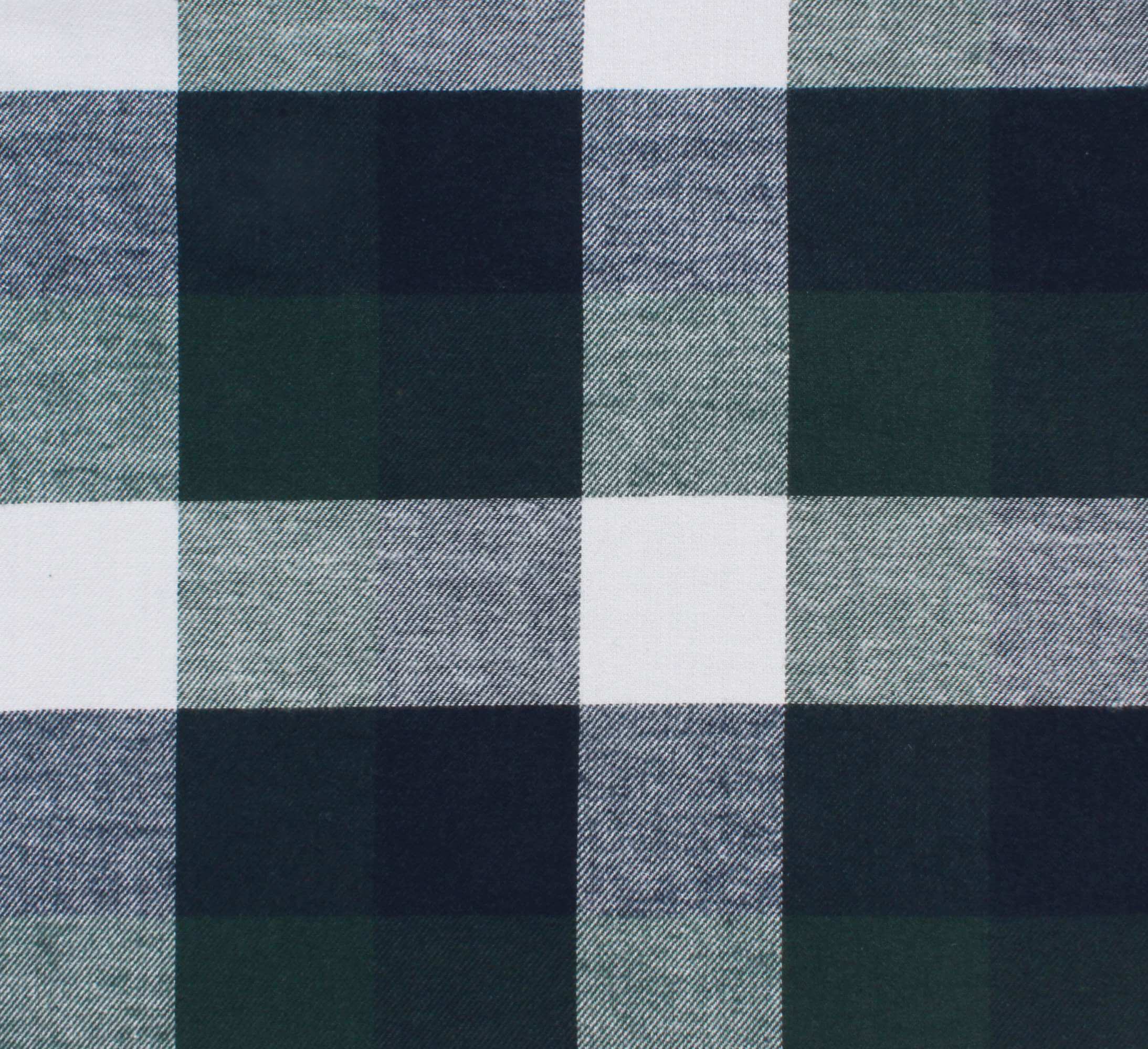 Premium 100% Pure Cotton Twill Checks Mill Made Fabric-BDRTCK-234-Pre cut - Blackdobby  # #