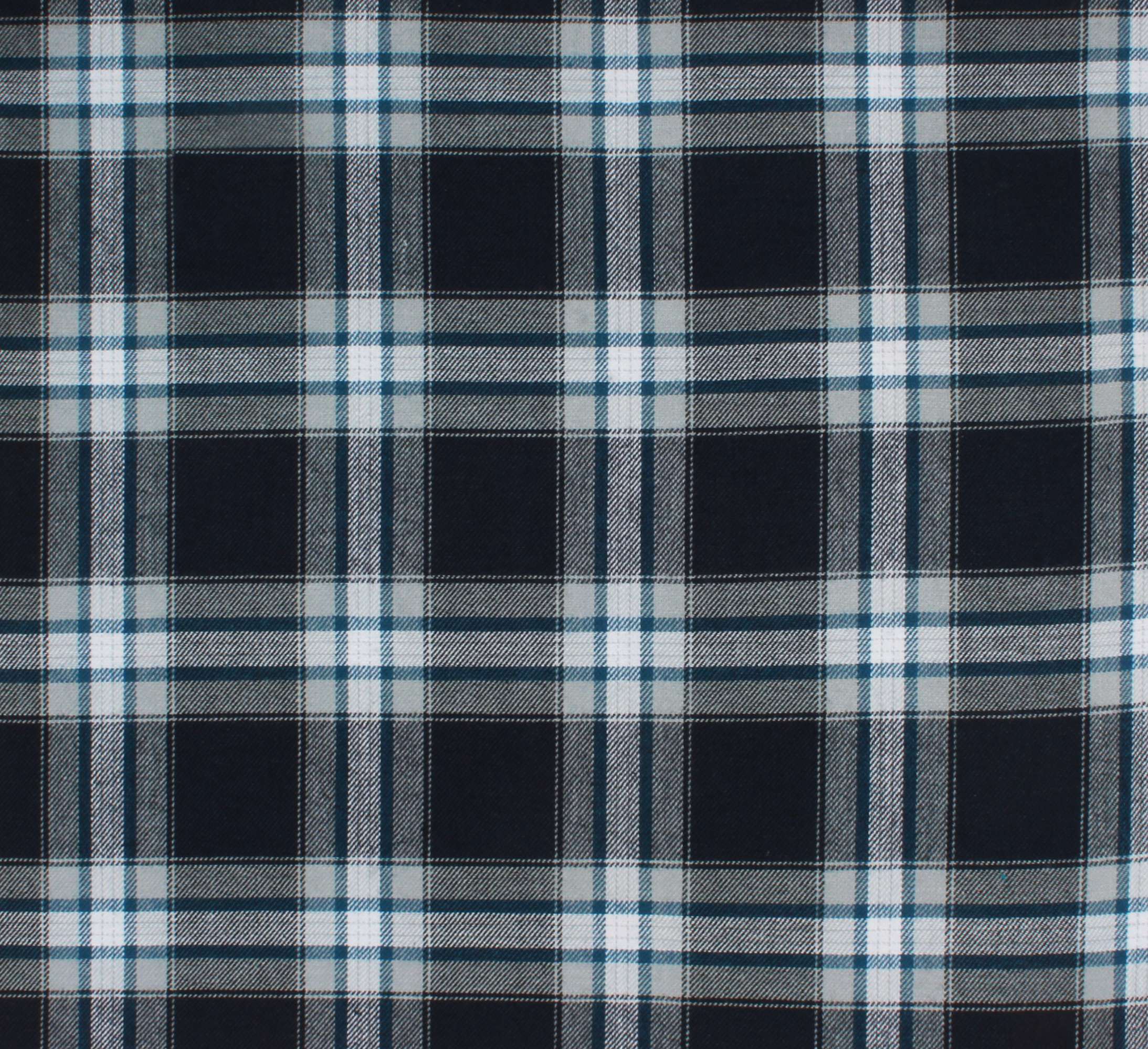 Premium 100% Pure Cotton  Indigo Twill Check Mill Made Fabric-BDITC-81 - Blackdobby  # #