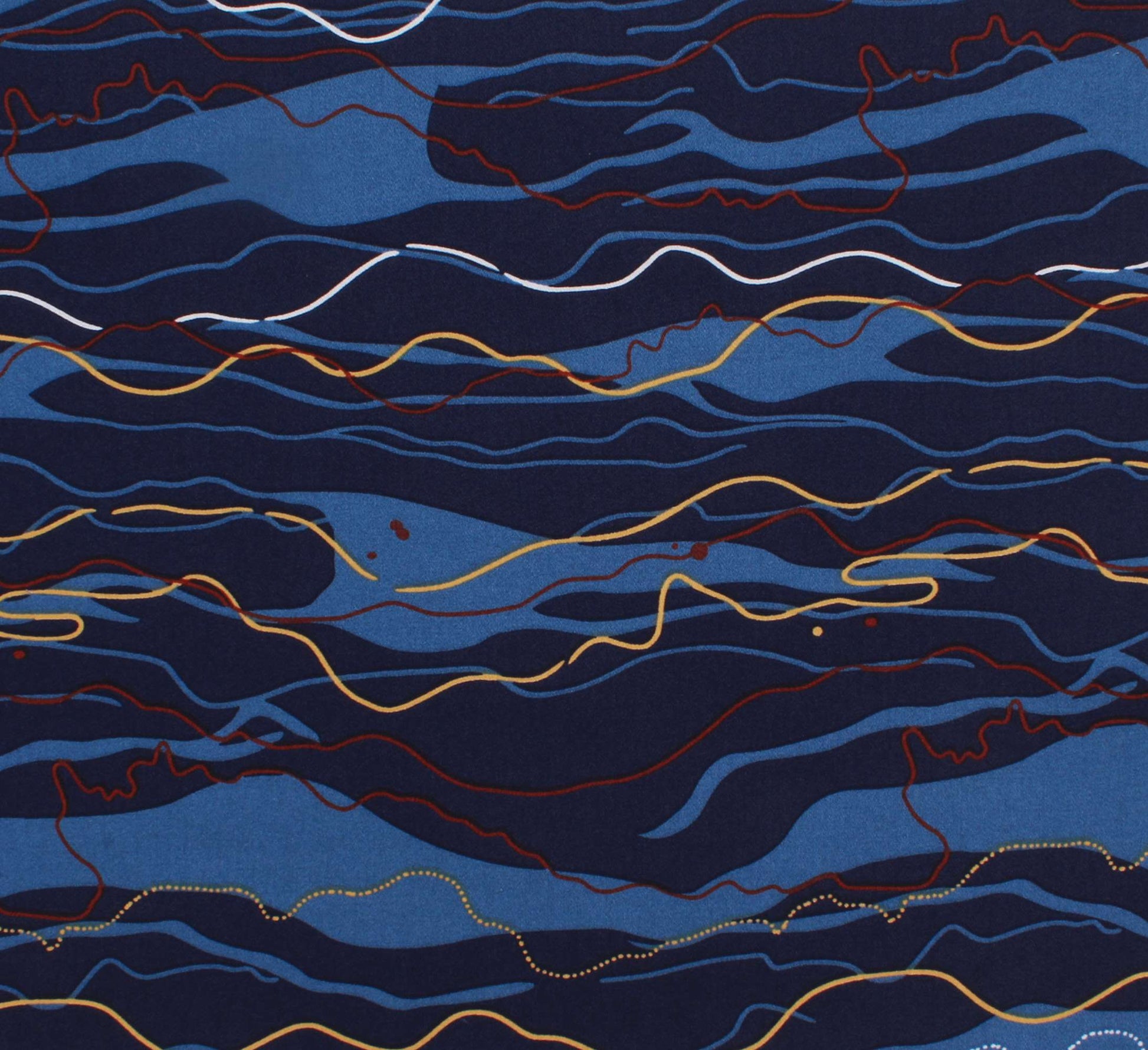 Premium Abstract Print Organic cotton Fine Satin Fabric-BDSP-46 - Blackdobby  # #