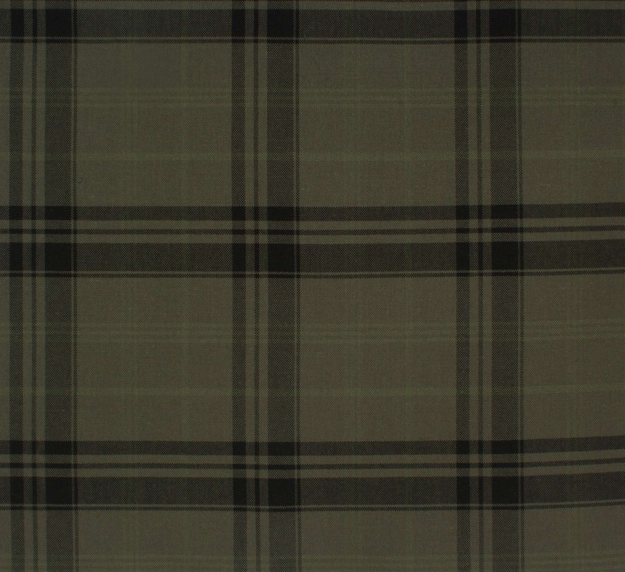 100% cotton Tartan Plaid  Black Colour Oxford Grindle Checks Mill Made Unstitched Shirting Fabric-BDRGCK-388