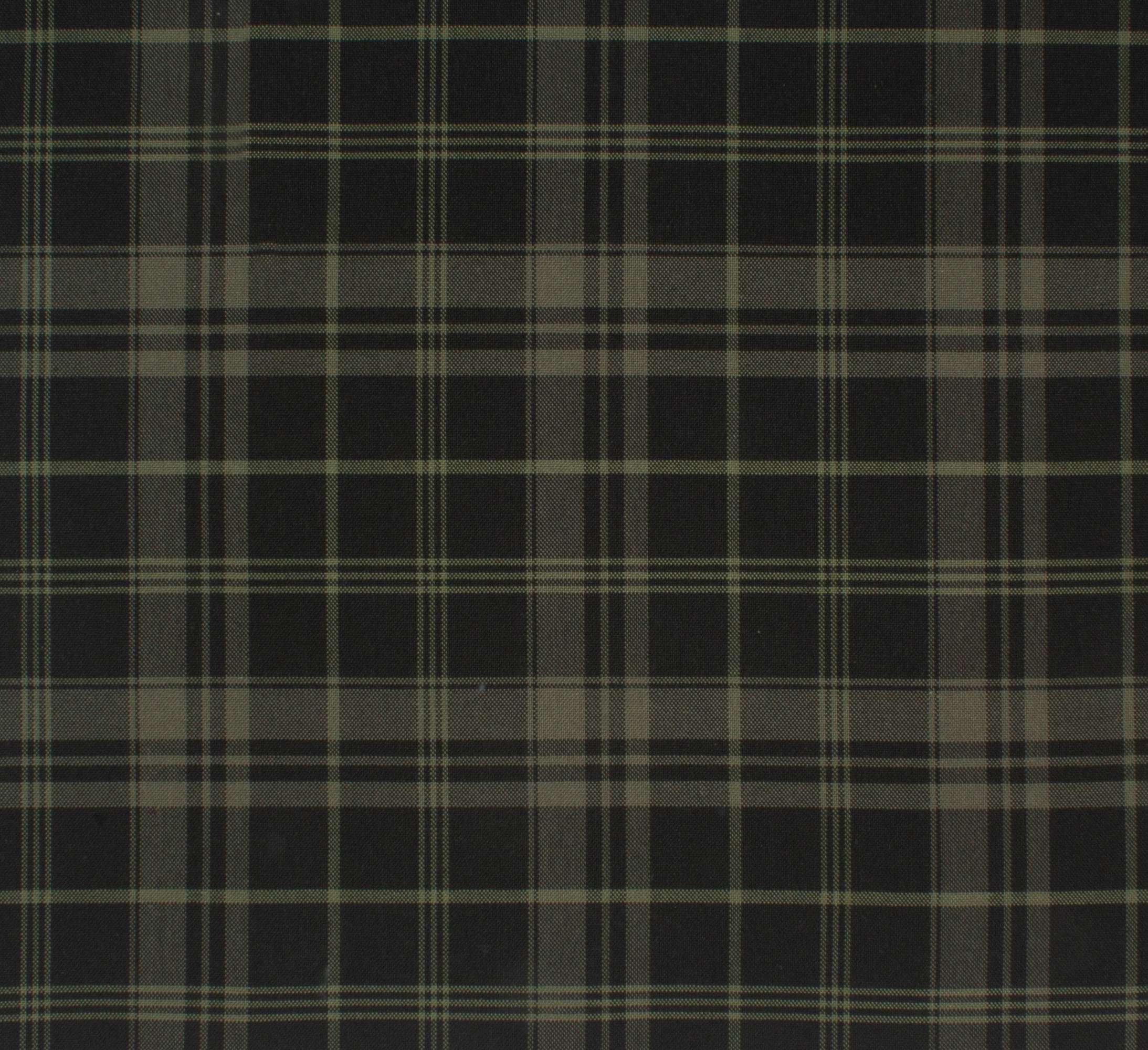 100% cotton Tartan Plaid  Black Colour Oxford Grindle Checks Mill Made Unstitched Shirting Fabric-BDRGCK-389